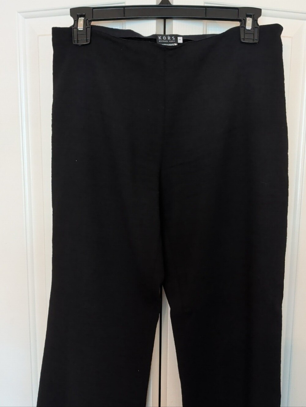 Michael Kors Women's Wool Black Trousers Size 8 Wool/Spandex Blend Side Zipper